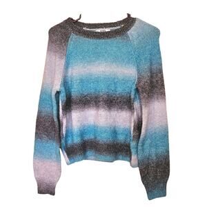 BB Dakota Steve Madden Size Small S Striped Long Sleeve Sweater Acrylic Fuzzy